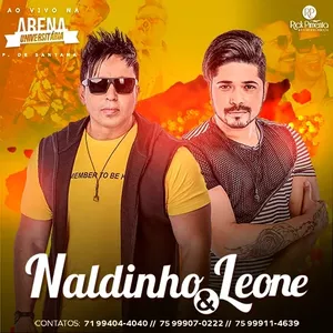 Capa CD Ao Vivo Na Arena Universitária - Naldinho & Leone